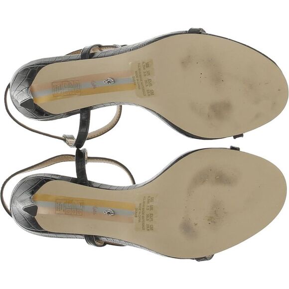 Sam Edelman Womens Doran Black Patent Slingback Heel Sandals  Shoes Used - Picture 5 of 6